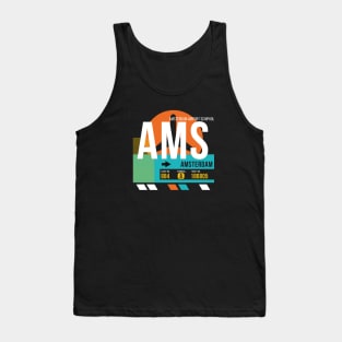 Amsterdam (AMS) Airport // Retro Sunset Baggage Tag Tank Top